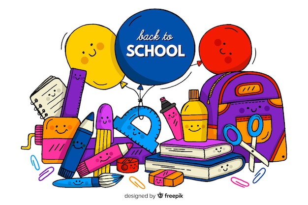 Free vector hand drawn back to school background