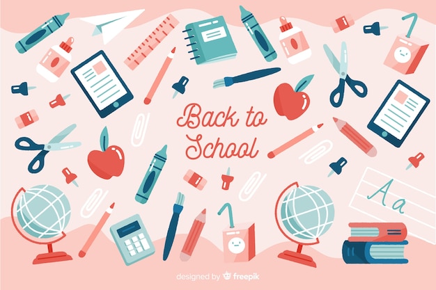 Free vector hand drawn back to school background