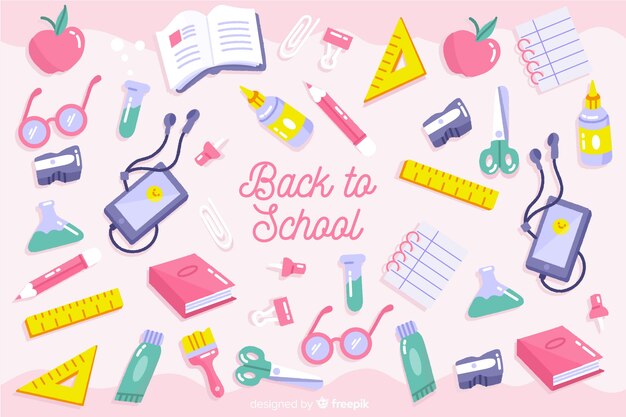 Hand drawn back to school background