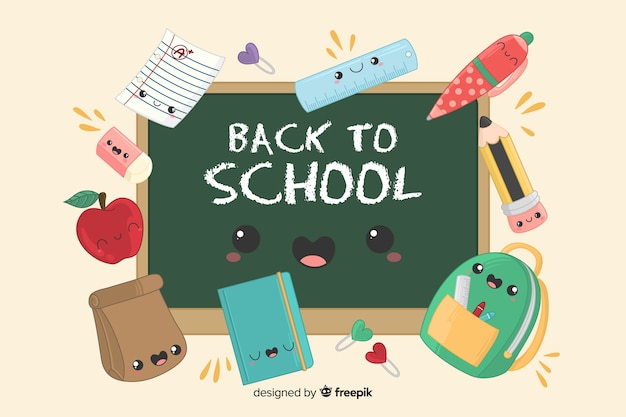 Hand drawn back to school background