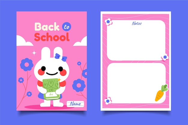 Free vector hand drawn back to school card template