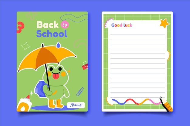 Free vector hand drawn back to school card template