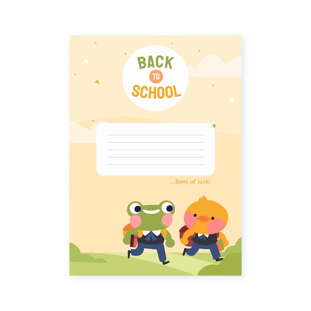 Hand drawn back to school card template