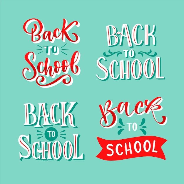 Hand drawn back to school lettering