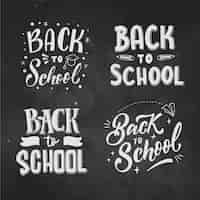 Free vector hand drawn back to school lettering