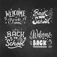 Free vector hand drawn back to school lettering