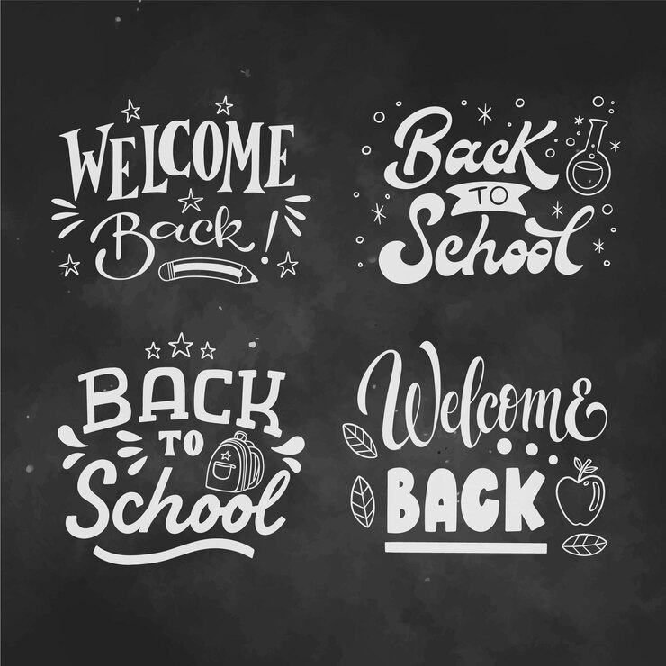 Free Vector hand drawn back to school lettering