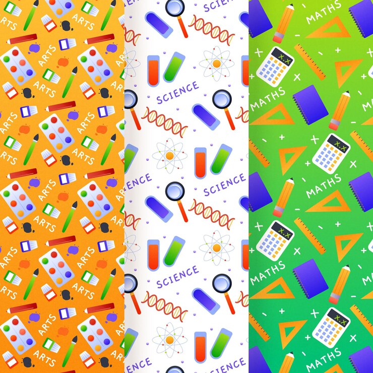 Free Vector hand drawn back to school pattern collection