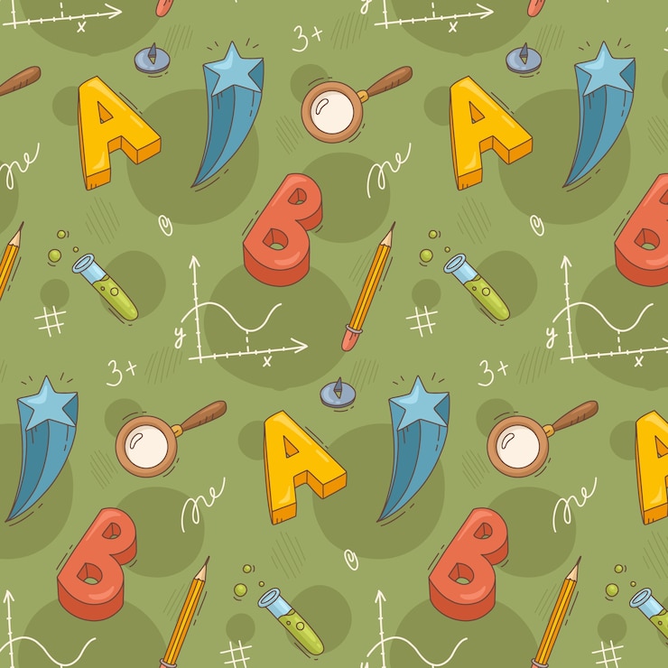 Free Vector hand drawn back to school pattern design