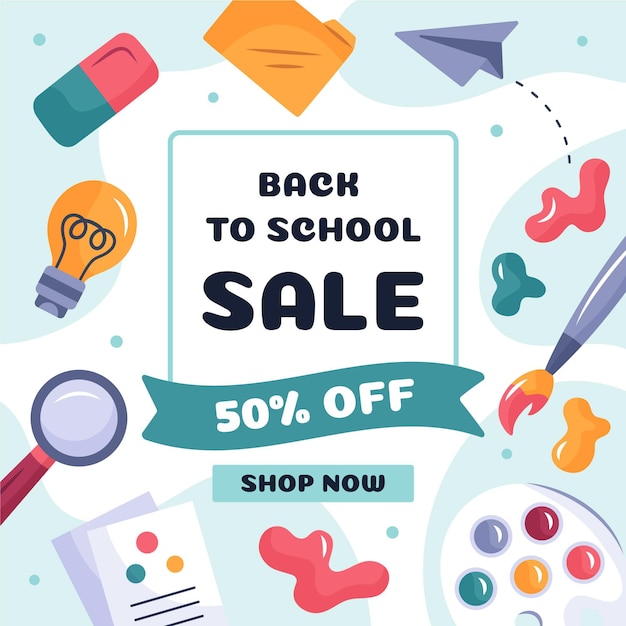 Hand drawn back to school sales