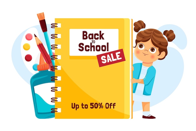 Hand drawn back to school sales