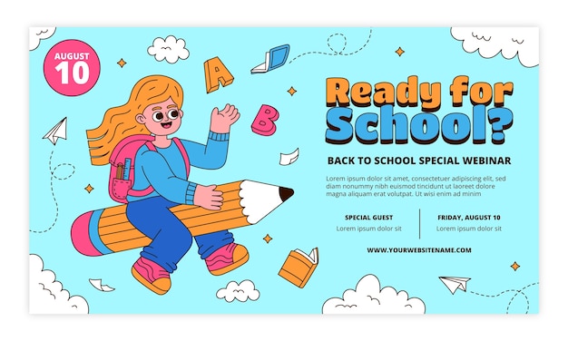 Hand drawn back to school template