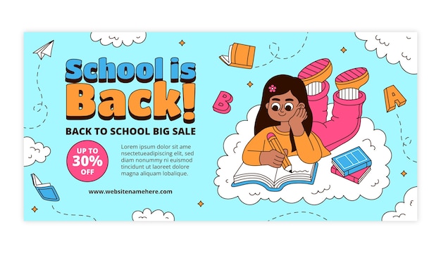 hand drawn back to school template