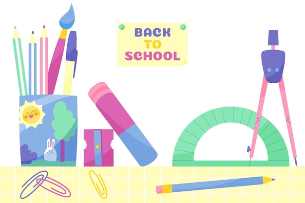 Hand drawn back to school wallpaper