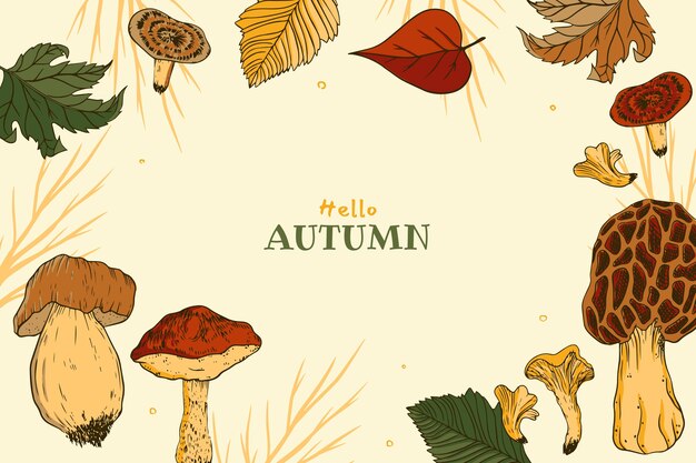 Hand drawn background for autumn celebration