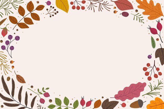 秋のお祝いの手描きの背景