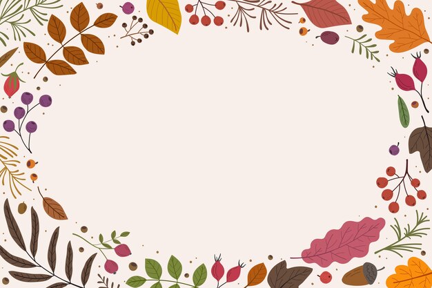 Hand drawn background for autumn celebration