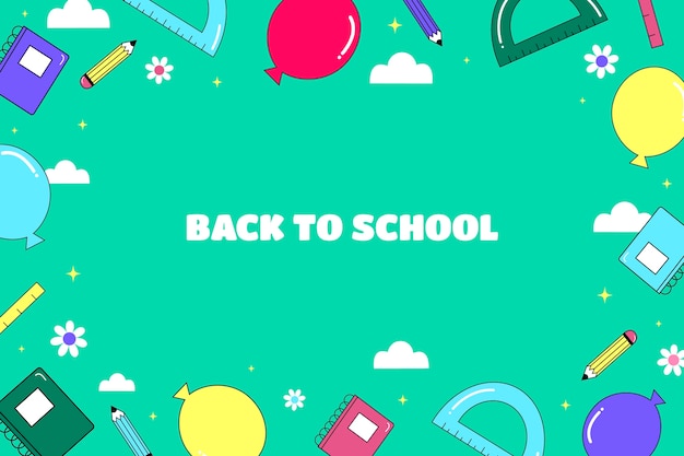 Hand drawn background for back to school season