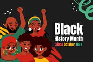 Free vector hand drawn background for black history month celebration