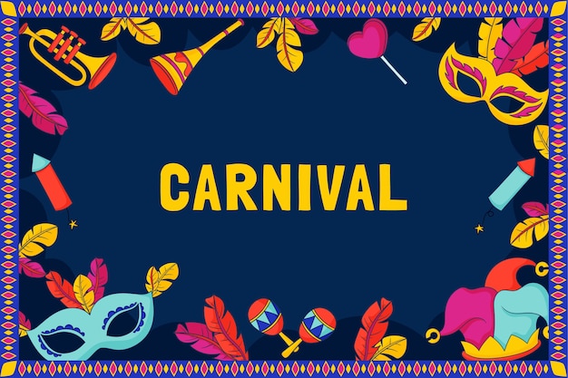 Free vector hand drawn background for carnival celebration