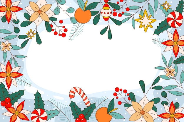 Hand drawn background for christmas season celebration