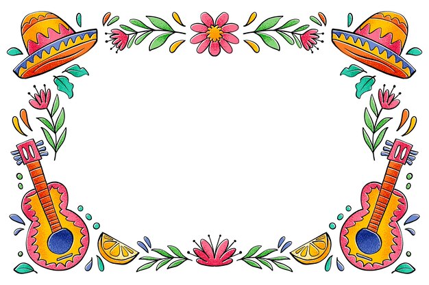 シンコデマヨのお祝いの手描きの背景