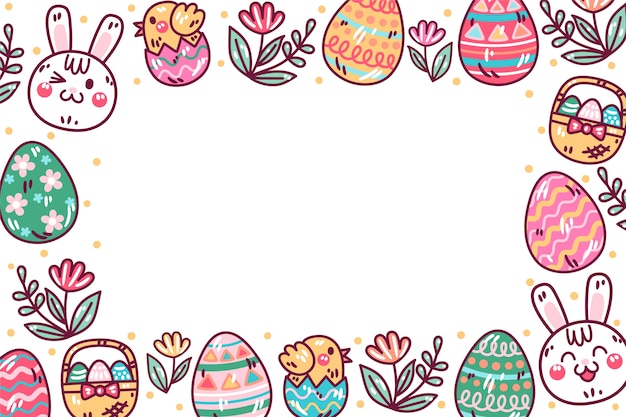 Free vector hand drawn background for easter celebration