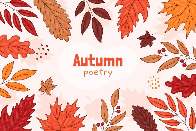 Hand drawn background for fall season