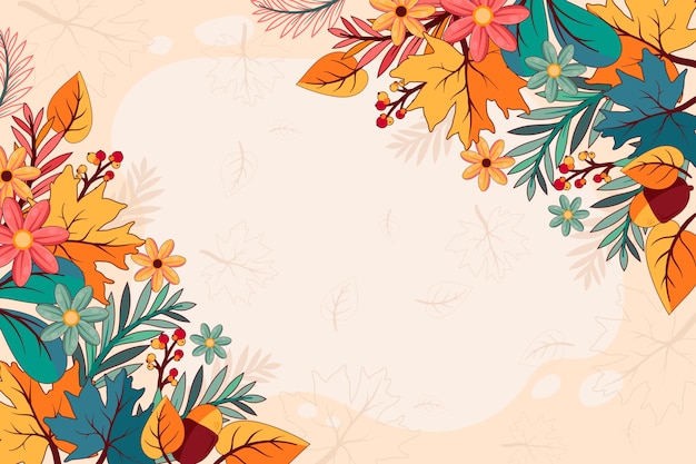 Hand drawn background for fall season