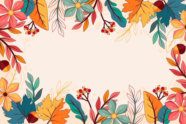 Free vector hand drawn background for fall season