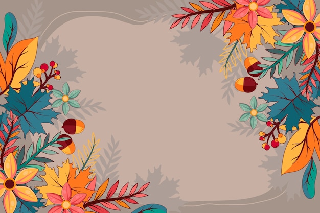 Hand drawn background for fall season