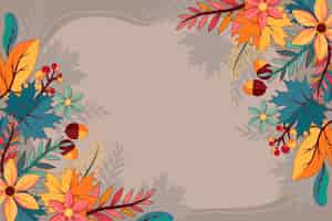 Free vector hand drawn background for fall season