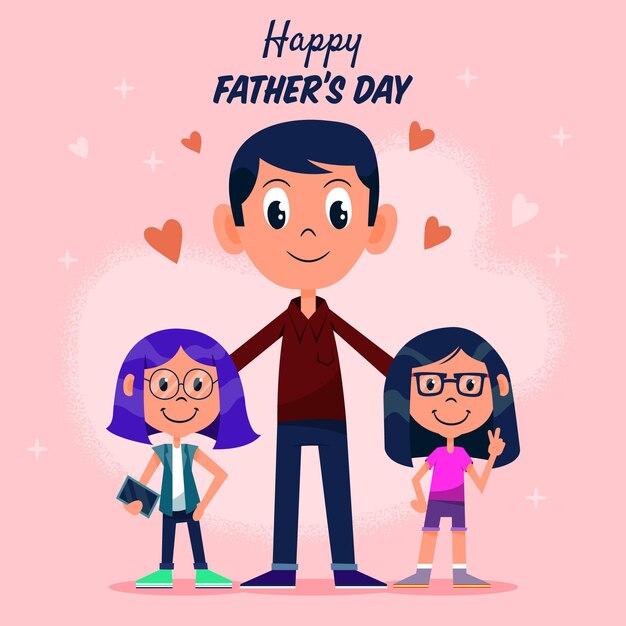 Hand drawn background father's day