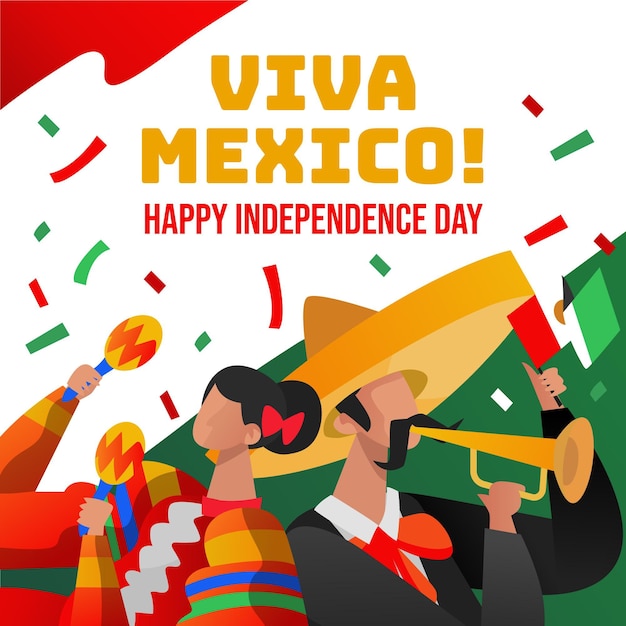 Ручной обращается фон независимости Мексики