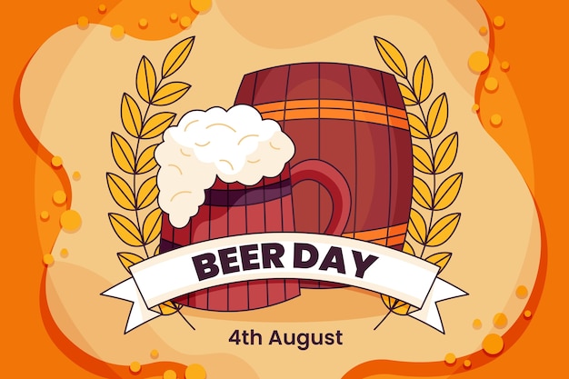 Ручной обращается фон для празднования международного дня пива