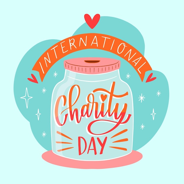 Hand drawn background international day of charity