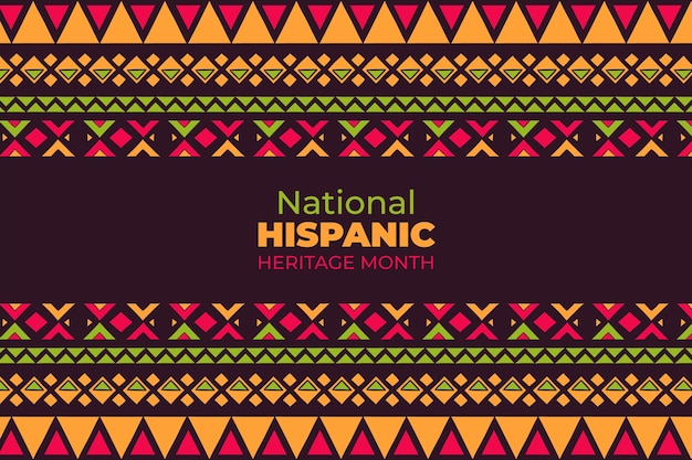 Hand drawn background for national hispanic heritage month