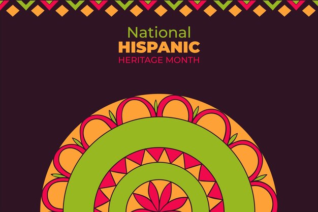 Hand drawn background for national hispanic heritage month