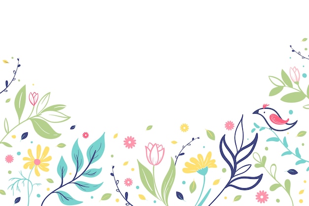 Hand drawn background  for spring celebration