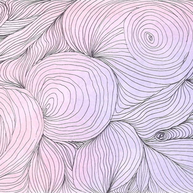 Hand drawn background with abstract lines