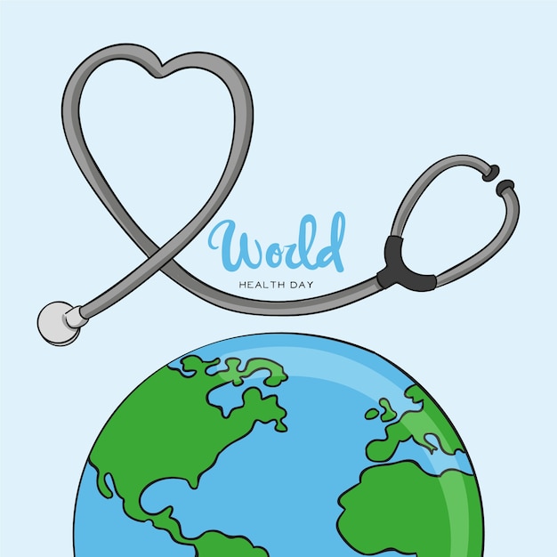 Hand drawn background world health day