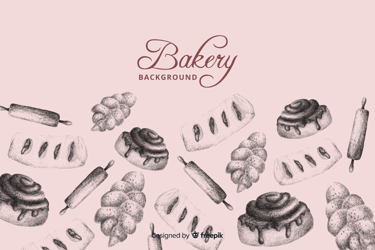 Free Vector hand drawn bakery background
