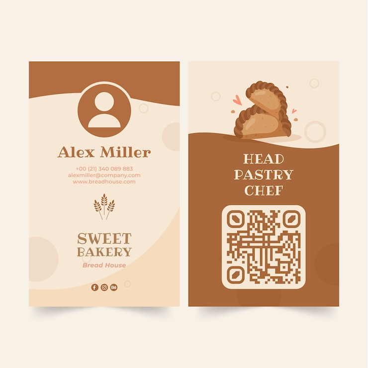 Free Vector hand drawn bakery template design