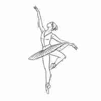 Free vector hand drawn ballerina  drawing illustration