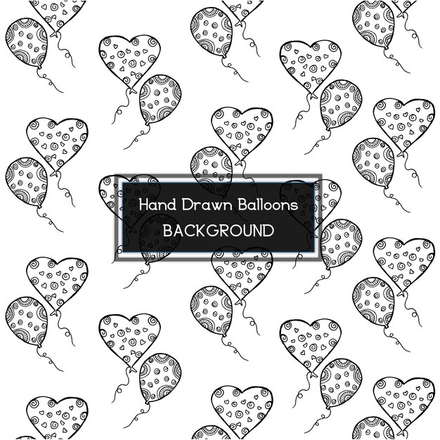 Hand drawn balloons background