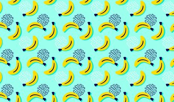 Vettore gratuito reticolo senza giunte disegnato a mano banana
