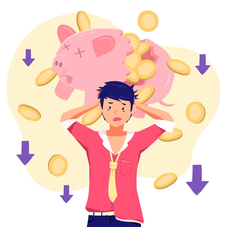 무료 Vector 손으로 그린 파산 개념