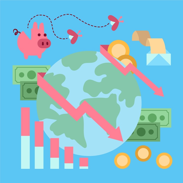 無料Vector 手描き破産イラスト