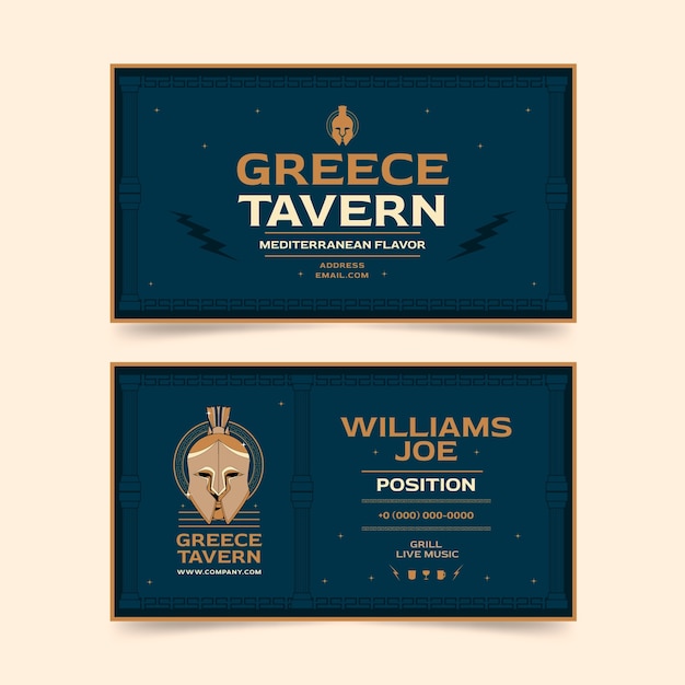 Free vector hand drawn bar business card template design