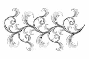 Free vector hand-drawn baroque ornamental border